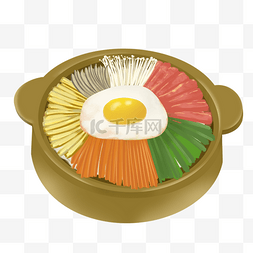 旋转烤肉拌饭图片_美食烹饪韩国美食石锅拌饭插图
