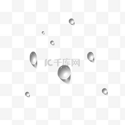 3d写实质感水滴水珠投影