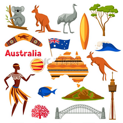 历史图标图片_澳大利亚的图标集。