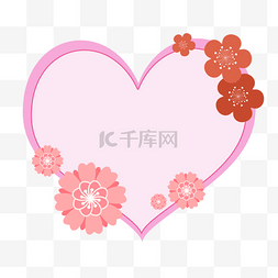 日本爱心春季樱花边框