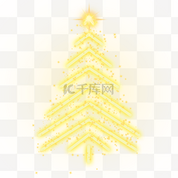 圣诞树灯串灯光图片_圣诞灯效金色条纹装饰