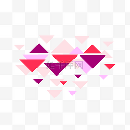 三角几何矢量图图片_粉色三角背景海报