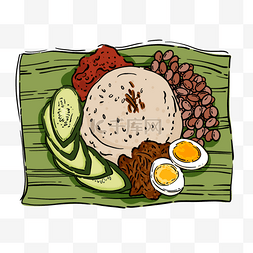 地方特色面图片_地方特色食物马来西亚椰浆饭