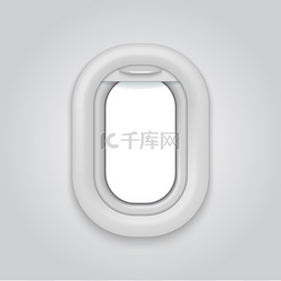 白色飞机图片_飞机窗户飞机真实矢量开放照明器