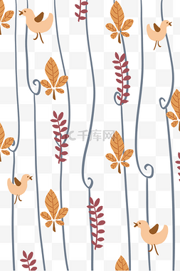 秋季植物底纹图片_秋季树枝植物底纹