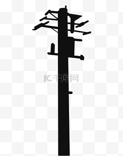 站在电线杆上的鸟图片_电线杆电塔能源