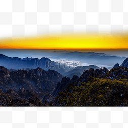 旅行清晨山峰山区