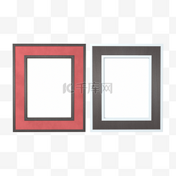 简单木纹图片_3d红色相框