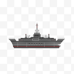 船图形图片_军舰抽象灰色航母图形