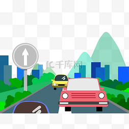红绿灯素材图片_交通安全日指路牌建筑公路车辆