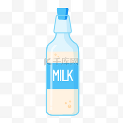 牛奶瓶子图片_塞紧瓶盖的牛奶瓶子