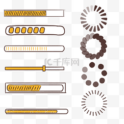 1至100进度条图片_漫画风加载进度条
