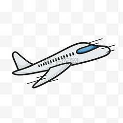 飞机简单白色图形
