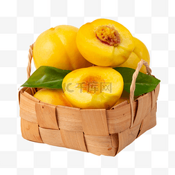 水果免扣图图片_新鲜水果黄桃