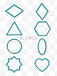 双色简约线条边框套图