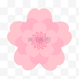 多层花朵图片_多层粉色樱花剪纸装饰