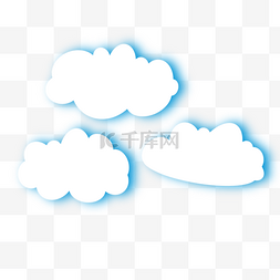 矢量云朵装饰图片_云朵白色剪纸风格