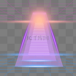 网格光效图片_霓虹复古科幻透视光效