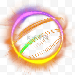 抽象立体球图片_彩色晕染抽象光效光球