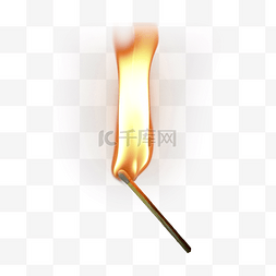 火柴火焰燃烧高温气体发光