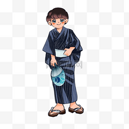 日本男装夏季浴衣人物形象