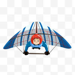 滑翔伞卡通运动员冒险