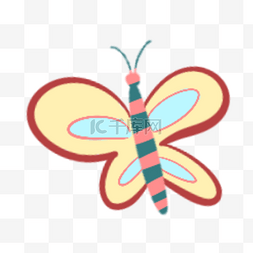 夏季卡通可爱彩色可爱蜻蜓