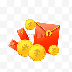 金融图片_虎年新年金币红包