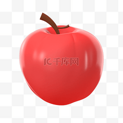 c4d红苹果图片_3DC4D立体红苹果