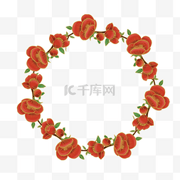 清新淡雅的图图片_光效金线婚礼花卉边框