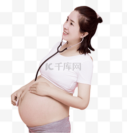 孕妇孕妈咪带听诊器