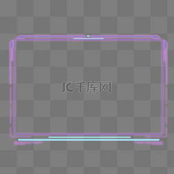 赛博朋克风素材图片_赛博朋克发光边框