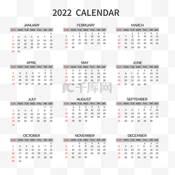日历红色边框图片_行程计划安排表2022日历