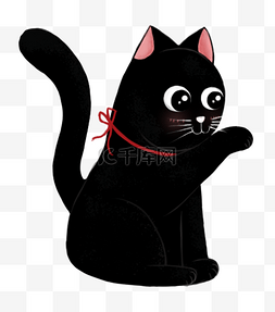 黑猫ai图片_猫咪黑猫动物