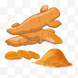 姜黄香料咖喱粉辛辣味道印度食品