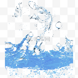 涟漪水面浅蓝色飞溅