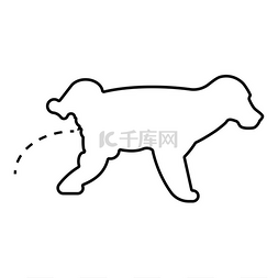 尿液的形成图片_撒尿的狗小狗撒尿的宠物用抬高的