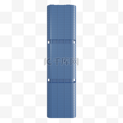 蓝色科技建筑图片_C4D蓝色科技风高端写字楼建筑模型