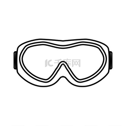 滑雪护目镜图标。