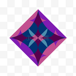 简单几何图案之菱形半圆