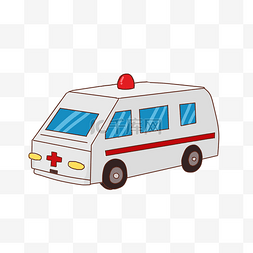 救护车调度图片_救护车手绘卡通元素