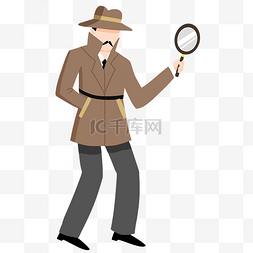 私人勿动图片_放大镜悬疑检查调查私人侦探
