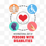 国际残疾人日爱心手语标识