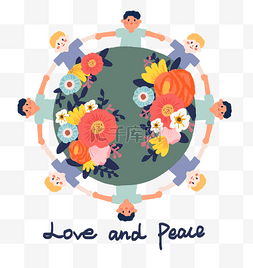 拥抱图片_世界和平反战地球圈围绕拥抱