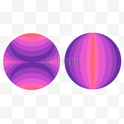 抽象几何重叠紫色粉色圆形图案