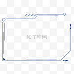 蓝色科技简约边框