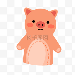 可爱小猪猪手指木偶戏动物