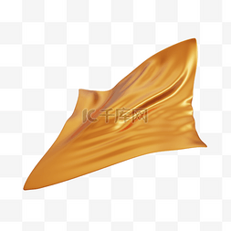 3DC4D立体黄色丝绸丝巾