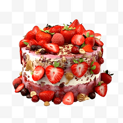 精致水果草莓千层生日蛋糕