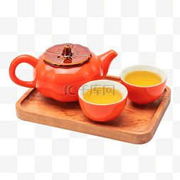 陶瓷茶具图片_柿子茶具茶文化